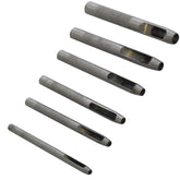 Am-Tech 6pc Hollow Punch Set 3-8mm Hole Plastic Rubber Vinyl H1700